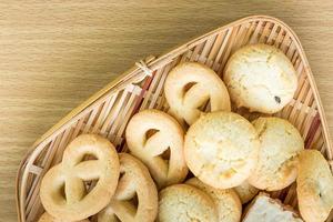 boter koekjes in bamboe kom foto