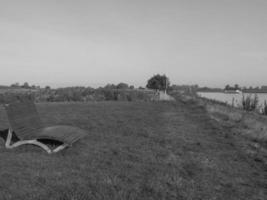 gegroet Bij de Rijn rivier- in Duitsland foto