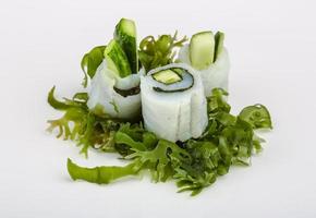 inktvis sashimi Aan hout foto