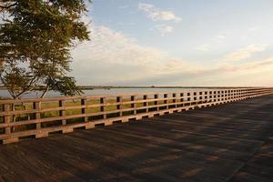 houten poeder punt brug over- duxbury baai foto