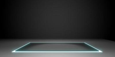 modern achtergrond laser licht neon licht platform tech stijl 3d illustratie foto
