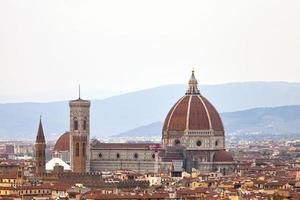 antenne visie van de Florence kathedraal in Italië foto