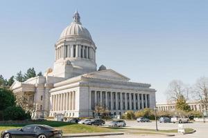 olympia, Verenigde Staten van Amerika. maart 2019. Washington staat Capitol Aan een zonnig dag foto