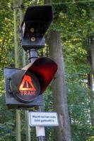 signaal waarschuwing van de tram foto