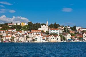 zaton is een klein historisch stad- in Kroatië foto