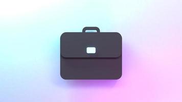 bedrijf koffer icoon. 3d renderen illustratie. foto