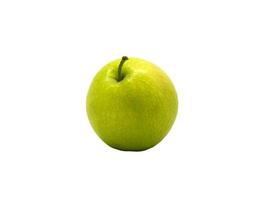 appel Aan een wit achtergrond. geïsoleerd groen appel Aan een wit achtergrond foto