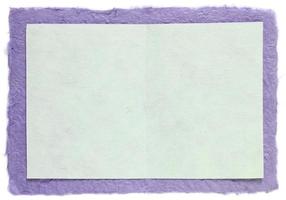 handgemaakt papier met blanco Notitie geïsoleerd Aan wit foto