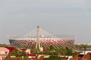 Warschau, Polen, apr 25, 2022 - nieuw Open nationaal stadion in Warschau april 25 2012 in Warschau, Polen. de nationaal stadion is ten gevolge naar gastheer de opening bij elkaar passen van de uefa euro 2012. foto