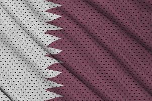 qatar vlag gedrukt Aan een polyester nylon- sportkleding maas kleding stof w foto