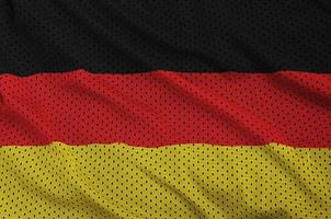 Duitsland vlag gedrukt Aan een polyester nylon- sportkleding maas kleding stof foto