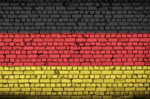 Duitsland vlag is geschilderd op een oud steen muur foto