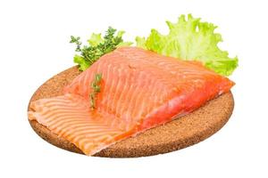 Zalm filet Aan wit foto