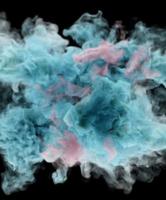 magie pastel kleur trekjes van rook. 3d geven abstract mist achtergrond foto