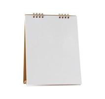 wit blanco papier bureau kalender mockup geïsoleerd Aan wit achtergrond met knipsel pad foto