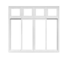 echt modern huis venster kader geïsoleerd Aan wit achtergrond met knipsel pad foto