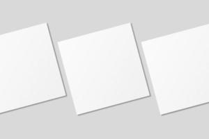 realistisch blanco plein bedrijf kaart illustratie voor model. 3d veroorzaken. foto