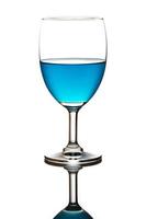 blauw cocktail glas foto