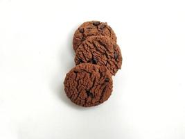 verzameling van chocola spaander koekjes geïsoleerd Aan wit achtergrond. voor achtergronden, dekt, banners en meer. foto