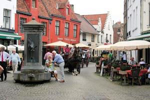 Brugge in belgie in juli 2009. een visie van de stad- van Brugge in belgie foto