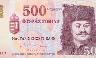 francis ii rakoczi portret Aan Hongarije 500 forint 1993 bankbiljetten fragment foto