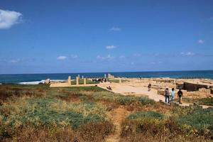 caeserea in Israël in mei 2016 een visie van de oud Romeins stad- van caeserea in Israël foto