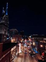 downtown licht Bij nacht foto
