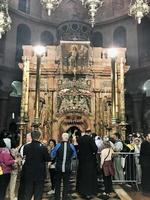Jeruzalem in Israël in mei 2019. een visie van de kerk van de heilig seperaat in Jeruzalem foto