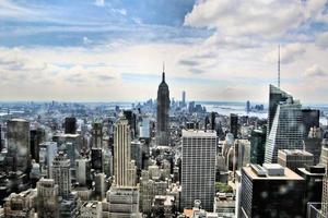 een panoramisch visie van nieuw york stad in de Verenigde Staten van Amerika foto