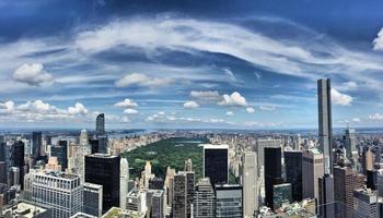 een panoramisch visie van nieuw york stad in de Verenigde Staten van Amerika foto