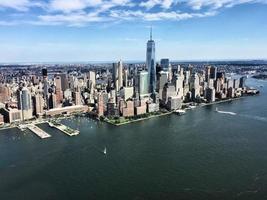 een panoramisch visie van nieuw york stad in de Verenigde Staten van Amerika foto