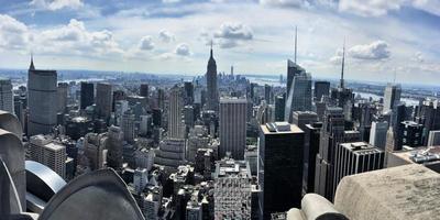 een panoramisch visie van nieuw york stad in de Verenigde Staten van Amerika foto