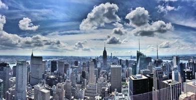 een panoramisch visie van nieuw york stad in de Verenigde Staten van Amerika foto