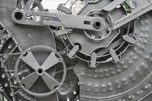 ijzer mechanisch onderdelen en uitrusting wielen. steampunk structuur foto