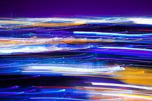 abstract beweging stad nacht verlichting. foto