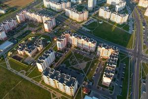 panoramisch visie van de woon- Oppervlakte van hoogbouw gebouwen foto