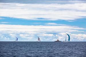 jacht regatta Bij adriatisch zee foto