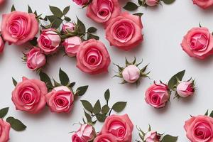 naadloos patroon. mooi roze pioenrozen. herhaalbaar achtergrond, behang, achtergrond. foto
