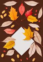 herfst, vallen kopiëren ruimte gemaakt van bladeren en bessen foto
