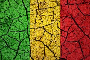 droog bodem patroon Aan de vlag van Mali. land met droogte concept. water probleem. droog gebarsten aarde land. foto