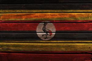 3d vlag van Oeganda Aan hout foto