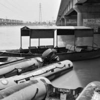 ganga net zo gezien in garh mukteshwar, uttar pradesh, Indië, ganga is geloofde naar worden de heiligste rivier- voor Hindoe, visie van garh ganga brij ghat welke is beroemd religieus plaats voor Hindoe - zwart en wit foto