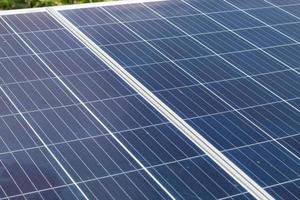 achtergrond van fotovoltaïsche modules voor hernieuwbaar energie foto