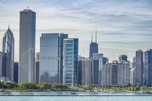 skyline van downtown chicago foto