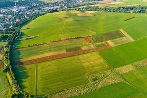 luchtfoto van landbouwvelden foto