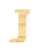 houten domino alfabet,j foto