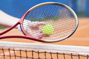 tennis racket, klei rechtbank, wta tour, rolland garros foto