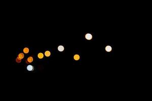onscherp vervagen licht nacht bokeh abstract Aan achtergrond. foto