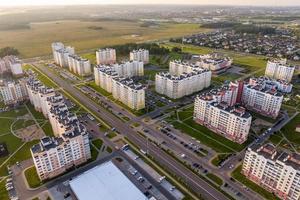 panoramisch visie van de woon- Oppervlakte van hoogbouw gebouwen foto