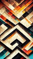 mayan stijl zwart abstract meetkundig achtergrond 3d illustratie foto